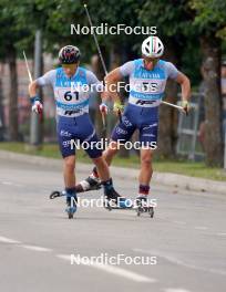 21.07.2024, Madona, Latvia (LAT): Tommaso Tozzi (ITA), Stefano Epis (ITA) - FIS Rollerski World Cup, mass, Madona (LAT). www.nordicfocus.com. © Koksarovs/NordicFocus. Every downloaded picture is fee-liable.