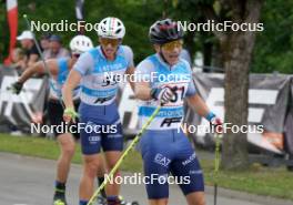 21.07.2024, Madona, Latvia (LAT): Tommaso Tozzi (ITA), Stefano Epis (ITA) - FIS Rollerski World Cup, mass, Madona (LAT). www.nordicfocus.com. © Koksarovs/NordicFocus. Every downloaded picture is fee-liable.