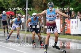 21.07.2024, Madona, Latvia (LAT): Riccardo Lorenzo Masiero (ITA), Raimo Vigants (LAT) - FIS Rollerski World Cup, mass, Madona (LAT). www.nordicfocus.com. © Koksarovs/NordicFocus. Every downloaded picture is fee-liable.