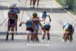 21.07.2024, Madona, Latvia (LAT): Patricija Eiduka (LAT), Linn Soemskar (SWE) - FIS Rollerski World Cup, mass, Madona (LAT). www.nordicfocus.com. © Koksarovs/NordicFocus. Every downloaded picture is fee-liable.