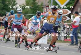 21.07.2024, Madona, Latvia (LAT):  Lauris Kaparkales (LAT), Emanuele Becchis (ITA) - FIS Rollerski World Cup, mass, Madona (LAT). www.nordicfocus.com. © Koksarovs/NordicFocus. Every downloaded picture is fee-liable.