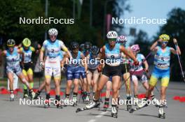 21.07.2024, Madona, Latvia (LAT): Johanna Holmberg (SWE), Mariia Pavlenko (UKR), Yevheniia Murach (UKR) - FIS Rollerski World Cup, mass, Madona (LAT). www.nordicfocus.com. © Koksarovs/NordicFocus. Every downloaded picture is fee-liable.