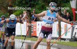 21.07.2024, Madona, Latvia (LAT): Riccardo Lorenzo Masiero (ITA), Raimo Vigants (LAT) - FIS Rollerski World Cup, mass, Madona (LAT). www.nordicfocus.com. © Koksarovs/NordicFocus. Every downloaded picture is fee-liable.