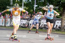 20.07.2024, Madona, Latvia (LAT): Linn Soemskar (SWE), Tena Hadzic (CRO) - FIS Rollerski World Cup, sprint, Madona (LAT). www.nordicfocus.com. © Koksarovs/NordicFocus. Every downloaded picture is fee-liable.