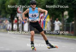 20.07.2024, Madona, Latvia (LAT): Glebs Zilis (LAT) - FIS Rollerski World Cup, sprint, Madona (LAT). www.nordicfocus.com. © Koksarovs/NordicFocus. Every downloaded picture is fee-liable.