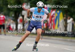 20.07.2024, Madona, Latvia (LAT): Tommaso Dellagiacoma (ITA) - FIS Rollerski World Cup, sprint, Madona (LAT). www.nordicfocus.com. © Koksarovs/NordicFocus. Every downloaded picture is fee-liable.