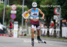 20.07.2024, Madona, Latvia (LAT): Bruno Bilans (LAT) - FIS Rollerski World Cup, sprint, Madona (LAT). www.nordicfocus.com. © Koksarovs/NordicFocus. Every downloaded picture is fee-liable.