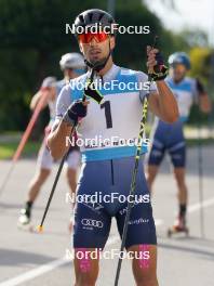 20.07.2024, Madona, Latvia (LAT): Emanuele Becchis (ITA) - FIS Rollerski World Cup, sprint, Madona (LAT). www.nordicfocus.com. © Koksarovs/NordicFocus. Every downloaded picture is fee-liable.