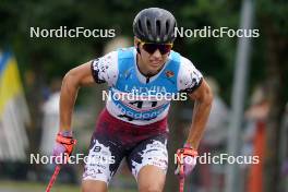 20.07.2024, Madona, Latvia (LAT): Davis Kalnins (LAT) - FIS Rollerski World Cup, sprint, Madona (LAT). www.nordicfocus.com. © Koksarovs/NordicFocus. Every downloaded picture is fee-liable.