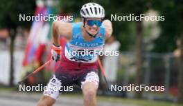 20.07.2024, Madona, Latvia (LAT): Lauris Kaparkalejs (LAT) - FIS Rollerski World Cup, sprint, Madona (LAT). www.nordicfocus.com. © Koksarovs/NordicFocus. Every downloaded picture is fee-liable.