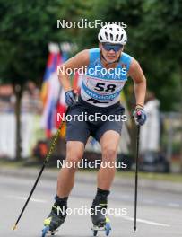 20.07.2024, Madona, Latvia (LAT): Emils Kancans (LAT) - FIS Rollerski World Cup, sprint, Madona (LAT). www.nordicfocus.com. © Koksarovs/NordicFocus. Every downloaded picture is fee-liable.