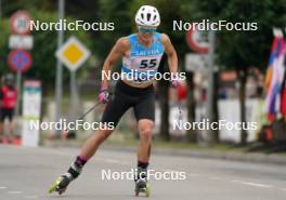 20.07.2024, Madona, Latvia (LAT): Martins Severins Vecelis (LAT) - FIS Rollerski World Cup, sprint, Madona (LAT). www.nordicfocus.com. © Koksarovs/NordicFocus. Every downloaded picture is fee-liable.