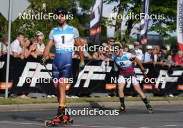 20.07.2024, Madona, Latvia (LAT): Emanuele Becchis (ITA) - FIS Rollerski World Cup, sprint, Madona (LAT). www.nordicfocus.com. © Koksarovs/NordicFocus. Every downloaded picture is fee-liable.