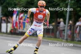 20.07.2024, Madona, Latvia (LAT): Jonatan Lindberg (SWE) - FIS Rollerski World Cup, sprint, Madona (LAT). www.nordicfocus.com. © Koksarovs/NordicFocus. Every downloaded picture is fee-liable.