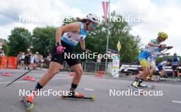 20.07.2024, Madona, Latvia (LAT): Evija Radivinska (LAT), Yevheniia Murach (UKR) - FIS Rollerski World Cup, sprint, Madona (LAT). www.nordicfocus.com. © Koksarovs/NordicFocus. Every downloaded picture is fee-liable.