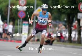 20.07.2024, Madona, Latvia (LAT): Lauris Kaparkalejs (LAT) - FIS Rollerski World Cup, sprint, Madona (LAT). www.nordicfocus.com. © Koksarovs/NordicFocus. Every downloaded picture is fee-liable.