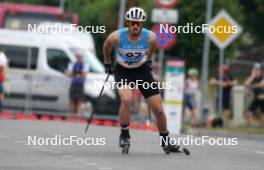 20.07.2024, Madona, Latvia (LAT): Roberts Klaugis (LAT) - FIS Rollerski World Cup, sprint, Madona (LAT). www.nordicfocus.com. © Koksarovs/NordicFocus. Every downloaded picture is fee-liable.