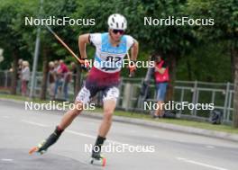 20.07.2024, Madona, Latvia (LAT): Niks Saulitis (LAT) - FIS Rollerski World Cup, sprint, Madona (LAT). www.nordicfocus.com. © Koksarovs/NordicFocus. Every downloaded picture is fee-liable.