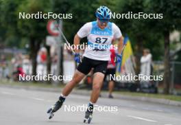 20.07.2024, Madona, Latvia (LAT): Almas Karimov (KAZ) - FIS Rollerski World Cup, sprint, Madona (LAT). www.nordicfocus.com. © Koksarovs/NordicFocus. Every downloaded picture is fee-liable.