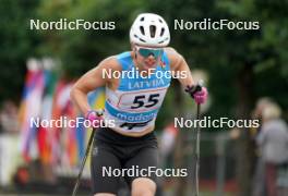 20.07.2024, Madona, Latvia (LAT): Martins Severins Vecelis (LAT) - FIS Rollerski World Cup, sprint, Madona (LAT). www.nordicfocus.com. © Koksarovs/NordicFocus. Every downloaded picture is fee-liable.