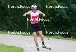 18.07.2024, Madona, Latvia (LAT): Denys Muhotonov (UKR) - FIS Rollerski World Cup, team sprint, Madona (LAT). www.nordicfocus.com. © Koksarovs/NordicFocus. Every downloaded picture is fee-liable.