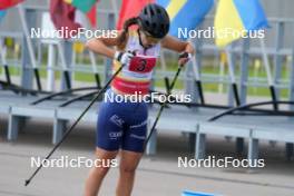 18.07.2024, Madona, Latvia (LAT): Maria Invernizzi (ITA), Aase Stroem (NOR) - FIS Rollerski World Cup, team sprint, Madona (LAT). www.nordicfocus.com. © Koksarovs/NordicFocus. Every downloaded picture is fee-liable.