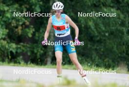 18.07.2024, Madona, Latvia (LAT): Mariya Gerachshenko (UKR) - FIS Rollerski World Cup, team sprint, Madona (LAT). www.nordicfocus.com. © Koksarovs/NordicFocus. Every downloaded picture is fee-liable.