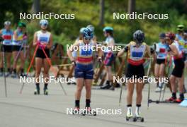 18.07.2024, Madona, Latvia (LAT): Daryna Myhal (UKR), Anna Ghiddi (ITA) - FIS Rollerski World Cup, team sprint, Madona (LAT). www.nordicfocus.com. © Koksarovs/NordicFocus. Every downloaded picture is fee-liable.