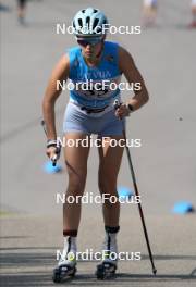 18.07.2024, Madona, Latvia (LAT): Teiloora Ojaste (EST) - FIS Rollerski World Cup, team sprint, Madona (LAT). www.nordicfocus.com. © Koksarovs/NordicFocus. Every downloaded picture is fee-liable.