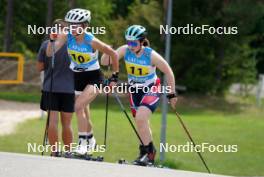 18.07.2024, Madona, Latvia (LAT): Ieva Dajnyte (LTU), Hanne Garberg (NOR)  - FIS Rollerski World Cup, team sprint, Madona (LAT). www.nordicfocus.com. © Koksarovs/NordicFocus. Every downloaded picture is fee-liable.