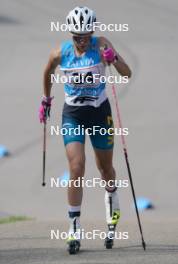 18.07.2024, Madona, Latvia (LAT): Mariya Gerachshenko (UKR) - FIS Rollerski World Cup, team sprint, Madona (LAT). www.nordicfocus.com. © Koksarovs/NordicFocus. Every downloaded picture is fee-liable.