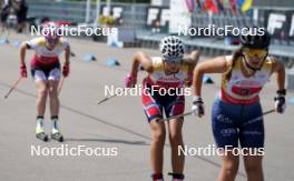 18.07.2024, Madona, Latvia (LAT): Maria Invernizzi (ITA), Aase Stroem (NOR) - FIS Rollerski World Cup, team sprint, Madona (LAT). www.nordicfocus.com. © Koksarovs/NordicFocus. Every downloaded picture is fee-liable.