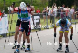 18.07.2024, Madona, Latvia (LAT): Herman Skram Botterud (NOR) Simon Karlsson (SWE)  - FIS Rollerski World Cup, team sprint, Madona (LAT). www.nordicfocus.com. © Koksarovs/NordicFocus. Every downloaded picture is fee-liable.