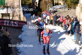 28.01.2024, Trentino, Italy (ITA): Jeremy Royer (FRA), Miro Karppanen (FIN), (l-r) - Ski Classics Marcialonga, Trentino (ITA). www.nordicfocus.com. © Vanzetta/NordicFocus. Every downloaded picture is fee-liable.