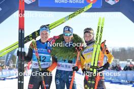 06.04.2024, Setermoen-Bardufoss, Norway (NOR): Victoria Carl (GER), Astrid Oeyre Slind (NOR), Emilie Fleten (NOR), (l-r) - Ski Classics Reistadlopet, Setermoen-Bardufoss (NOR). www.nordicfocus.com. © Reichert/NordicFocus. Every downloaded picture is fee-liable.