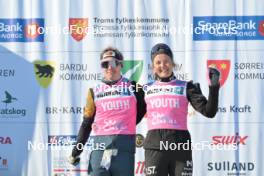 06.04.2024, Setermoen-Bardufoss, Norway (NOR): Thomas Oedegaarden (NOR), Karolina Hedenstroem (SWE), (l-r) - Ski Classics Reistadlopet, Setermoen-Bardufoss (NOR). www.nordicfocus.com. © Reichert/NordicFocus. Every downloaded picture is fee-liable.