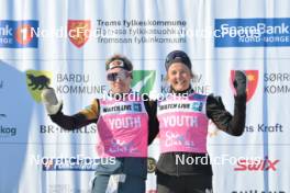 06.04.2024, Setermoen-Bardufoss, Norway (NOR): Thomas Oedegaarden (NOR), Karolina Hedenstroem (SWE), (l-r) - Ski Classics Reistadlopet, Setermoen-Bardufoss (NOR). www.nordicfocus.com. © Reichert/NordicFocus. Every downloaded picture is fee-liable.