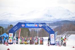 07.04.2024, Bardufoss-Finnsnes, Norway (NOR): Johan Hoel (NOR), Amund Hoel (NOR), Thomas Bing (GER), Thomas Oedegaarden (NOR), Stanislav Rezac (CZE), (l-r) - Ski Classics Summit 2 Senja, Bardufoss-Finnsnes (NOR). www.nordicfocus.com. © Reichert/NordicFocus. Every downloaded picture is fee-liable.