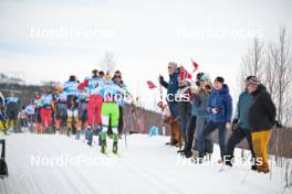 07.04.2024, Bardufoss-Finnsnes, Norway (NOR): Anna Svendsen (NOR), Victoria Carl (GER), Sofie Elebro (SWE), Julie Kvale Stoestad (NOR), Katerina Paul (AUS), Katerina Janatova (CZE), (l-r) - Ski Classics Summit 2 Senja, Bardufoss-Finnsnes (NOR). www.nordicfocus.com. © Reichert/NordicFocus. Every downloaded picture is fee-liable.