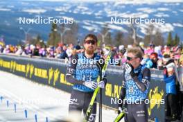 13.04.2024, Hafjell, Norway (NOR): Runar Skaug Mathisen (NOR), Torleif Syrstad (NOR), (l-r) - Ski Classics Grand Finale Janteloppet - Hafjell (NOR). www.nordicfocus.com. © Reichert/NordicFocus. Every downloaded picture is fee-liable.