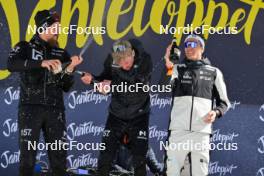 13.04.2024, Hafjell, Norway (NOR): Runar Skaug Mathisen (NOR), Torleif Syrstad (NOR), Max Novak (SWE), (l-r) - Ski Classics Grand Finale Janteloppet - Hafjell (NOR). www.nordicfocus.com. © Reichert/NordicFocus. Every downloaded picture is fee-liable.