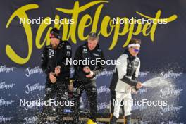 13.04.2024, Hafjell, Norway (NOR): Runar Skaug Mathisen (NOR), Torleif Syrstad (NOR), Max Novak (SWE), (l-r) - Ski Classics Grand Finale Janteloppet - Hafjell (NOR). www.nordicfocus.com. © Reichert/NordicFocus. Every downloaded picture is fee-liable.